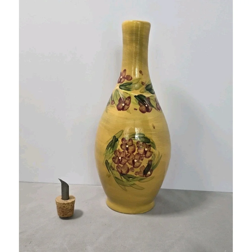 LaTroyance By Tabletops Unlimited Olive Oil Dispenser VTG Hand Painted Tuscany